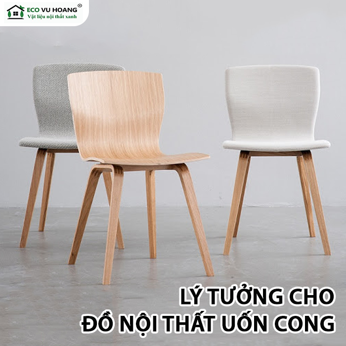 Bàn ghế gỗ Plywood rất được ưa chuộng nhờ khả năng uốn cong độc đáo