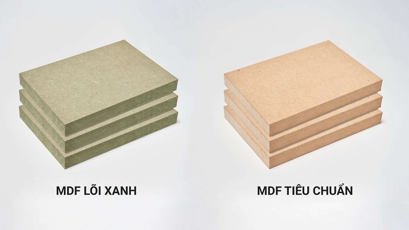 Nên chọn ván MDF lõi xanh hay lõi thường?